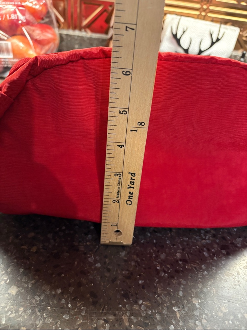 Kipling Red Canvas Drawstring Backpack - Picture 6 of 9